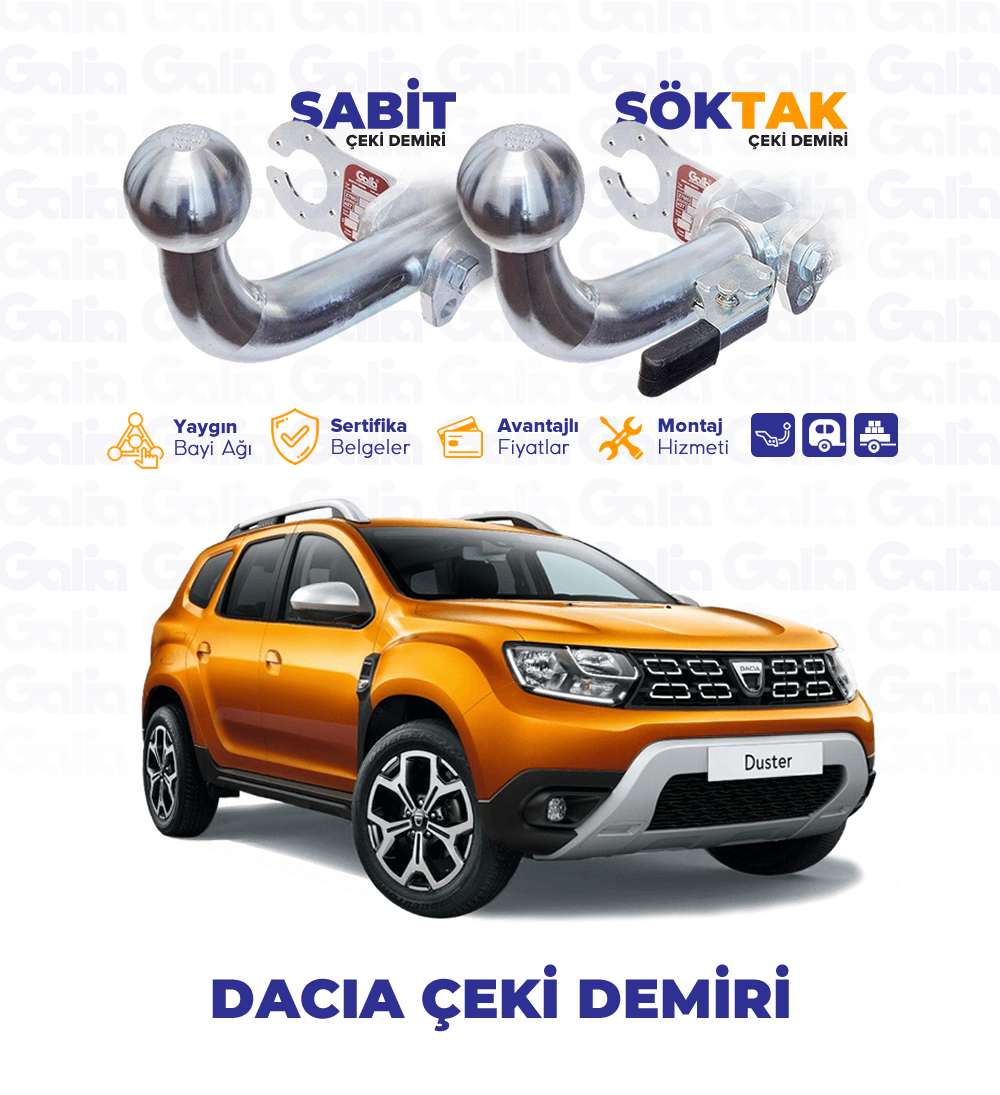 Dacia Duster, SAndero, Lodgy Çeki Demiri Modelleri, Montajı - Galia Türkiye